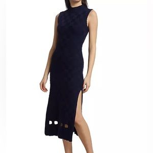 Staud Mock Neck Midi Sweater Dress - image 1